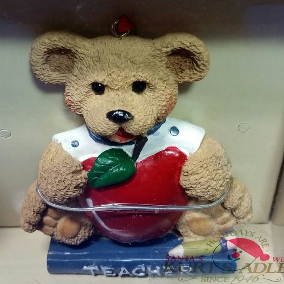 Bear Teacher Ornament Holly Bearies Collection Kurt S Adler Gift For Teacher - Picture 6 of 10